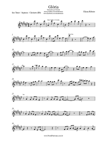 Eliana Ribeiro Glória score for Tenor Saxophone Soprano (Bb)