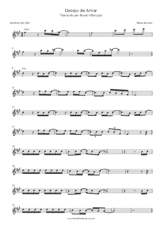 Eliana de Lima  score for Alto Saxophone