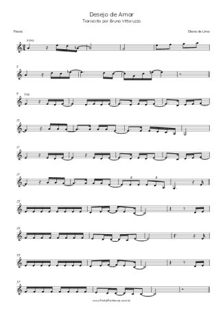 Eliana de Lima Desejo De Amar score for Flute