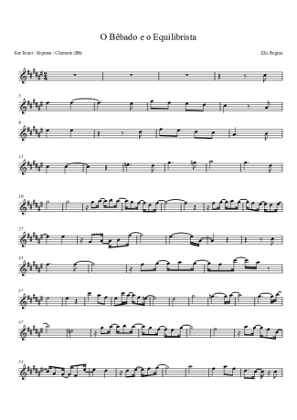 Elis Regina O Bêbado E O Equilibrista score for Tenor Saxophone Soprano (Bb)