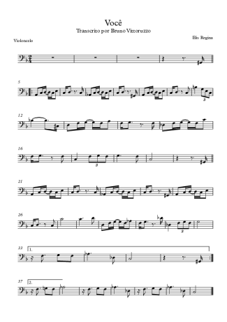 Elis Regina Você score for Cello