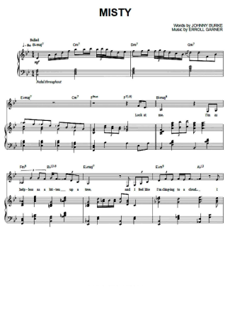 Ella Fitzgerald Misty score for Piano