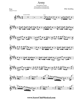 Ellie Goulding  Army score for Flute