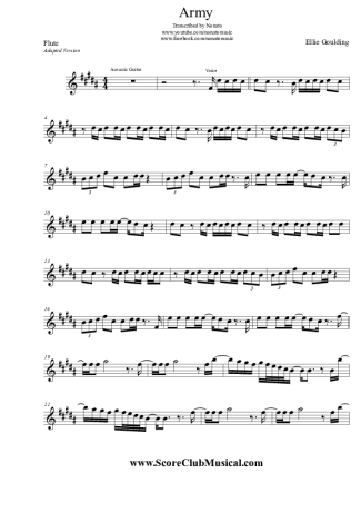 Ellie Goulding   score for Flute