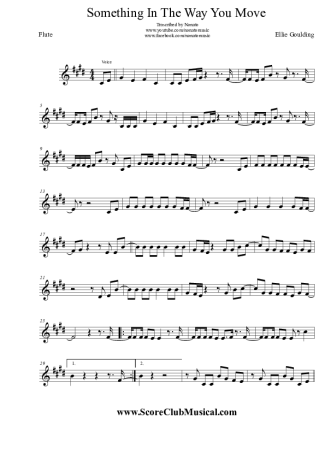 Ellie Goulding   score for Flute