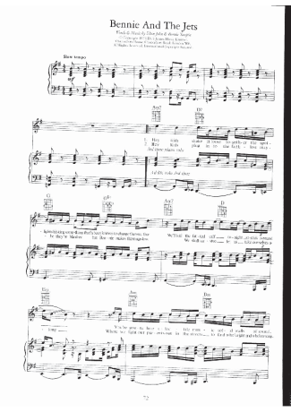 Elton John  score for Piano