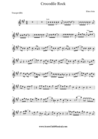 Elton John Crocodile Rock score for Trumpet