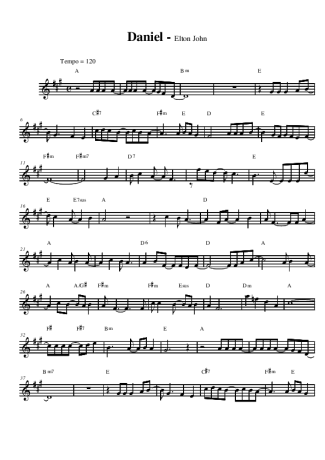 Elton John Daniel score for Alto Saxophone
