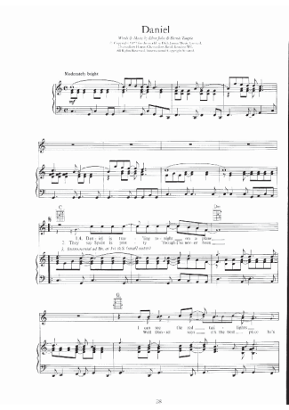 Elton John  score for Piano