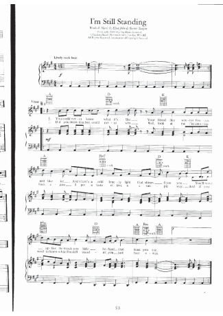 Elton John  score for Piano