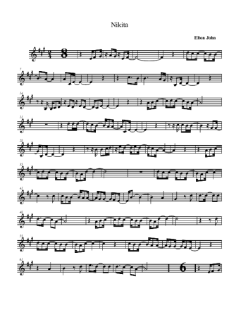 Elton John  score for Clarinet (Bb)