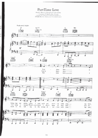 Elton John Part-Time Love score for Piano