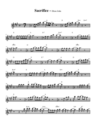 Sacrifice by E. John - sheet music on MusicaNeo