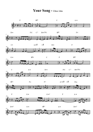 Elton John  score for Tenor Saxophone Soprano (Bb)