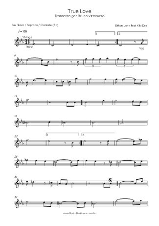 Elton John feat. Kiki Dee  score for Tenor Saxophone Soprano (Bb)