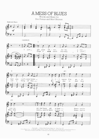 ST. LOUIS BLUES MARCH Piano Sheet music