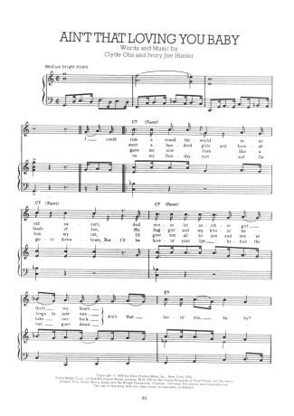 Elvis Presley  score for Piano