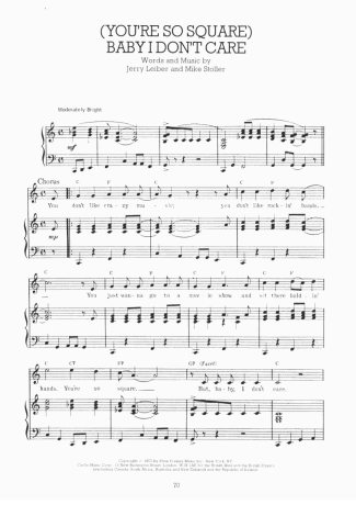 Elvis Presley  score for Piano