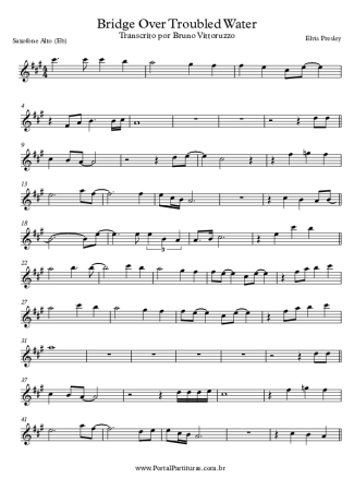 Elvis Presley  score for Alto Saxophone