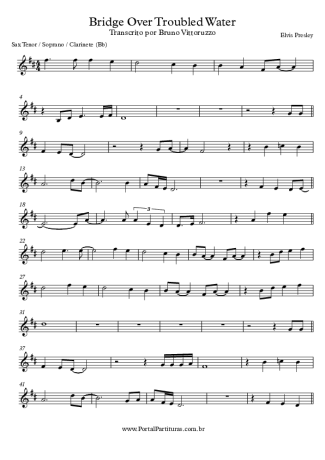 Elvis Presley Bridge Over Troubled Water score for Clarinet (Bb)