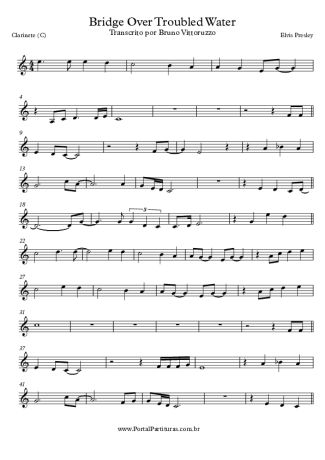 Elvis Presley  score for Clarinet (C)