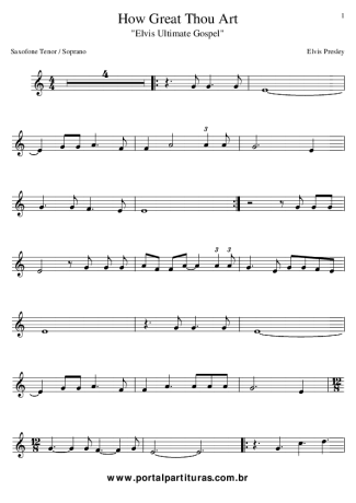 Elvis Presley  score for Tenor Saxophone Soprano (Bb)