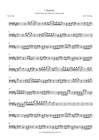 Elvis Presley I Swear score for Cello