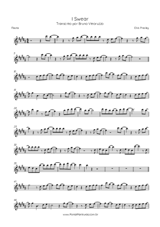 Elvis Presley I Swear score for Flute