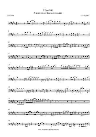 Elvis Presley I Swear score for Trombone