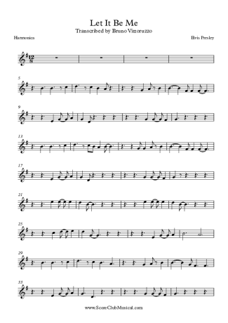 Elvis Presley  score for Harmonica