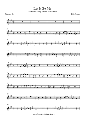 Elvis Presley Let It Be Me score for Trumpet