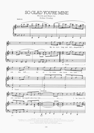 Elvis Presley So Glad Youre Mine score for Piano