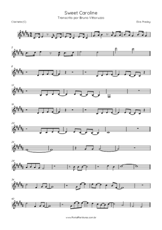 Elvis Presley  score for Clarinet (C)
