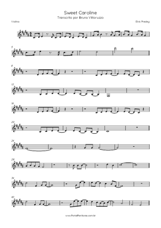 Elvis Presley  score for Violin