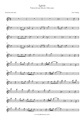 Elvis Presley  score for Alto Saxophone