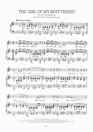 Elvis Presley  score for Piano