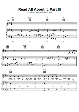 Emeli Sandé  score for Piano