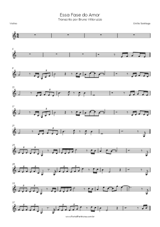 Emílio Santiago  score for Violin