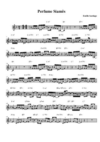 Emílio Santiago Perfume Siamês score for Tenor Saxophone Soprano (Bb)