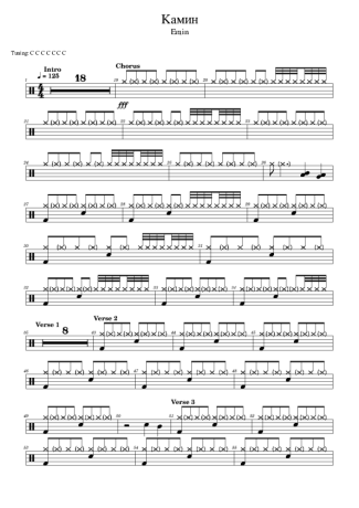Score for Drums
