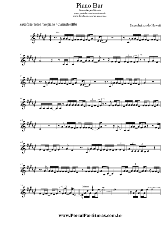 Engenheiros do Hawaii  score for Clarinet (Bb)