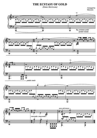 Ennio Morricone The Ecstasy Of Gold score for Piano
