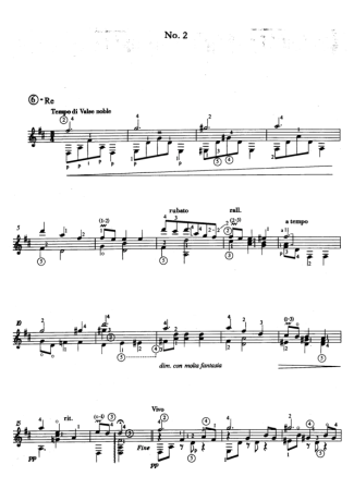 Enrique Granados Valses Poéticos Nº2 score for Acoustic Guitar