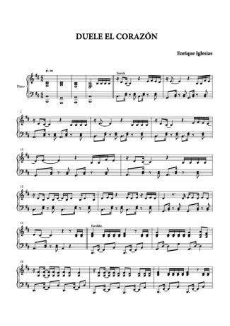 Enrique Iglesias Duele El Corazón (feat Wisin) score for Piano