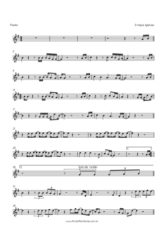 Enrique Iglesias Hero score for Flute