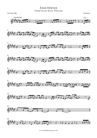 Entretons  score for Clarinet (Bb)
