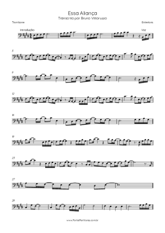 Entretons  score for Trombone