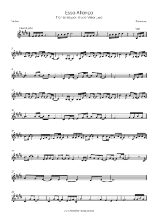 Entretons Essa Aliança score for Violin