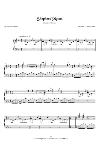 Enya Shepherd Moons score for Piano