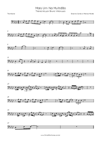 Erasmo Carlos e Marisa Monte  score for Trombone